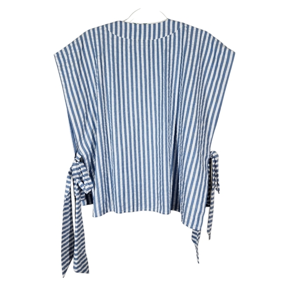 MAEVE STRIPED OPEN FRONT TOP - Picture 4 of 8